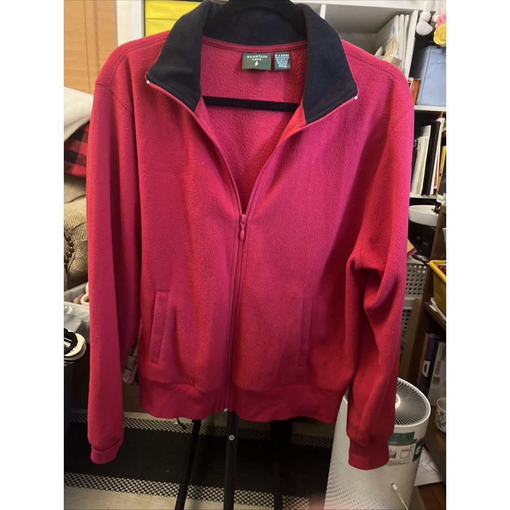 Mountain Lake Women's Fleece Jacket Zip Up Fuchsia size XL
